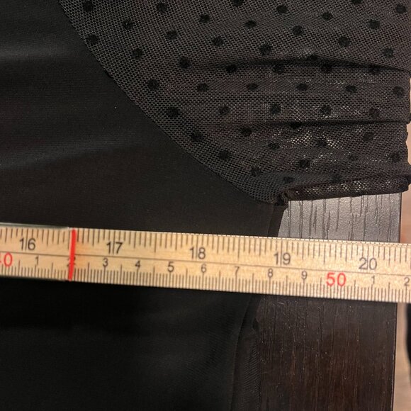 Anne Klein Black Women's Top Size Medium Lace-Sleeve Blouse - Picture 8 of 8